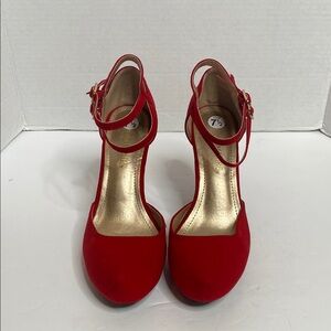 Dream Pairs Red Ankle-Strap Heels Size 7.5